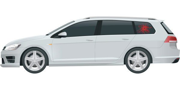 Vitre arrière gauche du véhicule (break, utilitaires…)